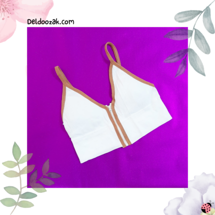 نیم تنه زیپ دار رنگ سفید | فروشگاه آنلاین دلدوزک