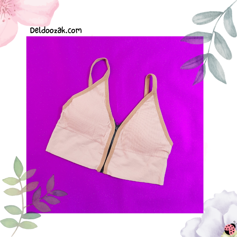 نیم تنه زیپ دار رنگ کالباسی | فروشگاه آنلاین دلدوزک