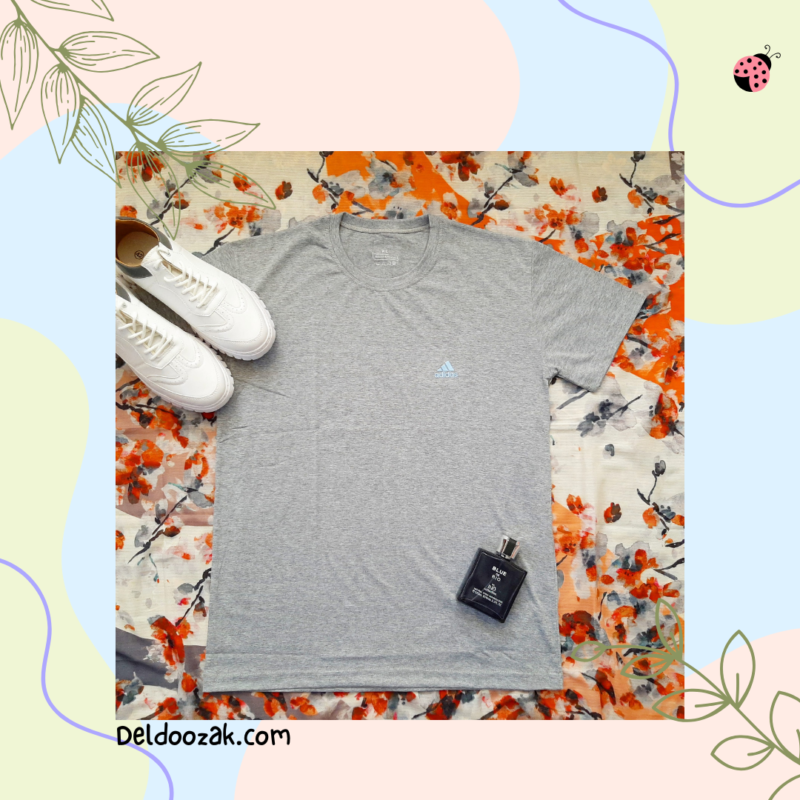 تیشرت اسپرت مردانه رنگ ملانژ روشن | فروشگاه آنلاین دلدوزک