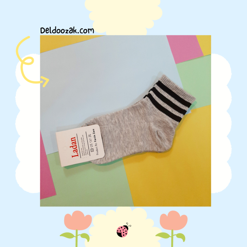 جوراب با ساق کبریتی رنگ ملانژ | فروشگاه آنلاین دلدوزک